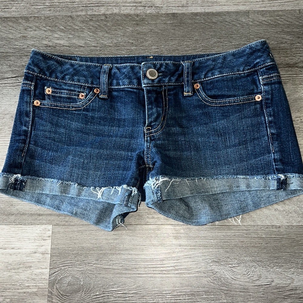 American Eagle Outfitters Dark Blue Denim Jean Shorts